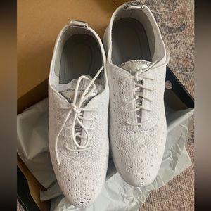 Cole Haan ZeroGrand White Woven Sneaker Size 7.5